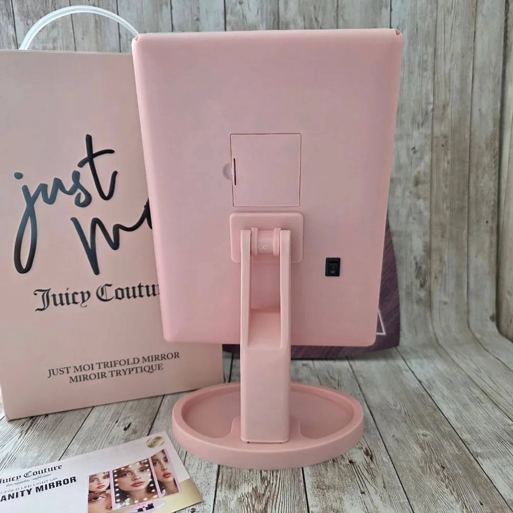Juicy Couture Tri-Fold LED Light Up Vanity Mirror - Pink